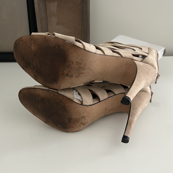 Beige Suede Aldo Sandals/Heels - Picture 4 of 5
